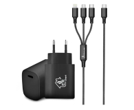 ExtraLink Smart Life SET03 Kabel 3w1 1,2m ładowarka 12 W PD3.0 czarny - 1550955 - zdjęcie 1